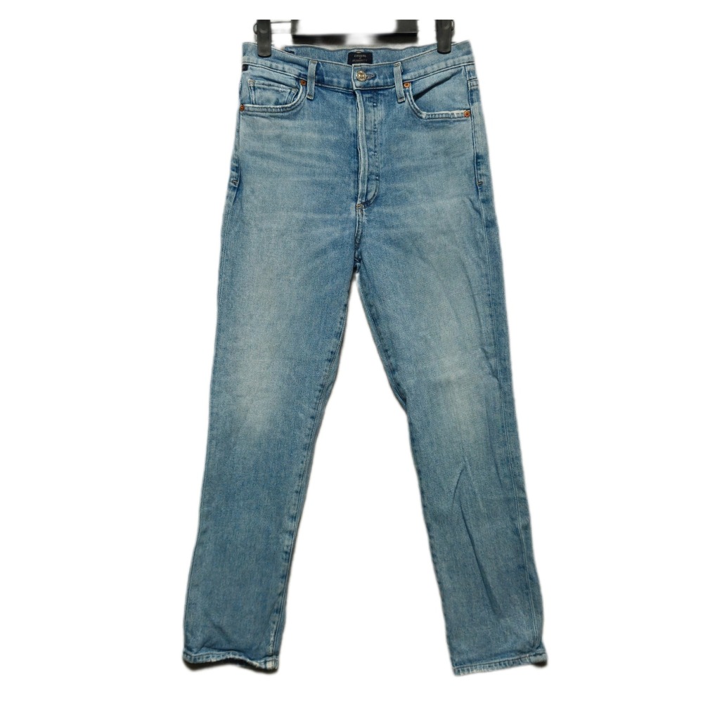 CITIZENS OF HUMANITY Olivia Crop Womens 27 Blue Denim Jeans High Rise Slim‎ Fit